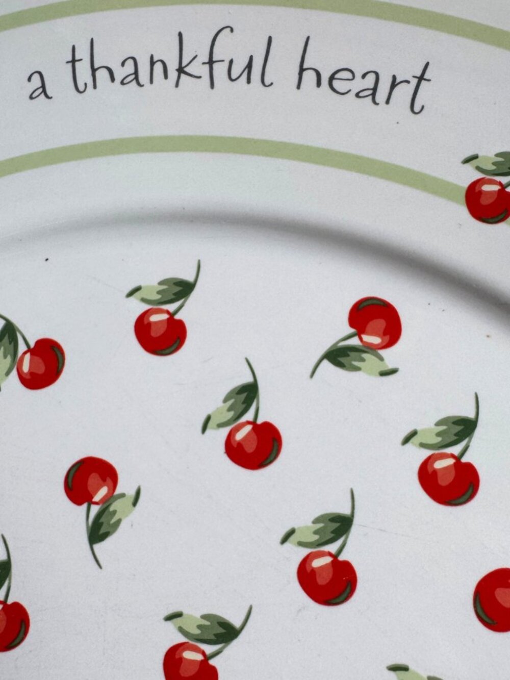 Hallmark A Grateful Plateful Cherry Appreciation Giving Plate 12” Platter - Picture 4 of 6